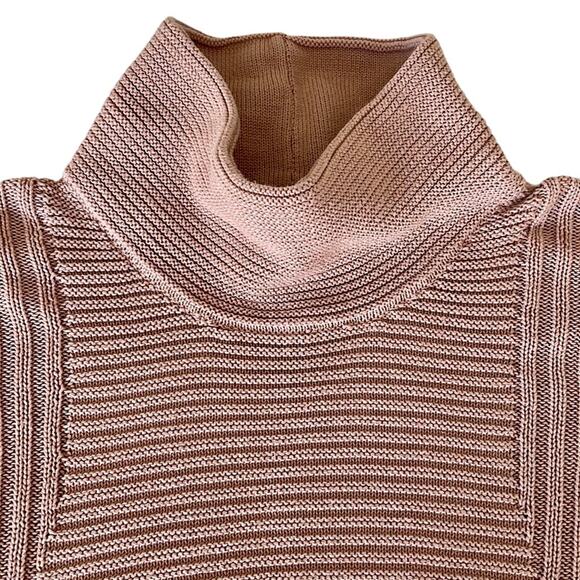 Vince Camuto Cowl Neck Oversized Knit Tunic Sweater Dusty Rose M - Picture 3 of 11